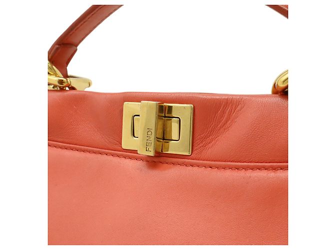 Borsa a tracolla Fendi Mini Peekaboo Rosa - vista 9