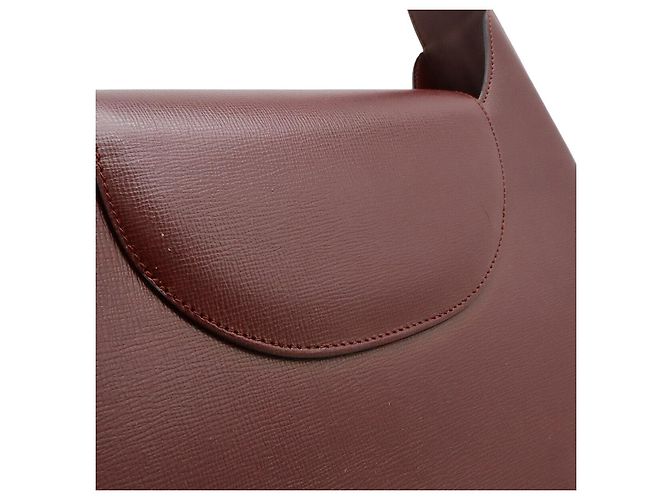 Borsa a tracolla Cartier in pelle marrone - vista 7