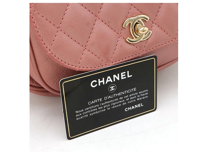 Borsa cintura Chanel Matelasse Coco Mark Rosa - vista 9