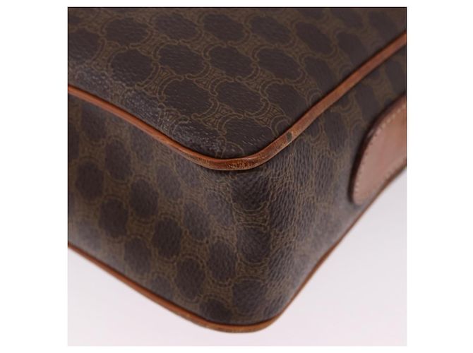 Céline CELINE Macadam Canvas Circle Shoulder Bag PVC Leather Brown Gold - vista 11