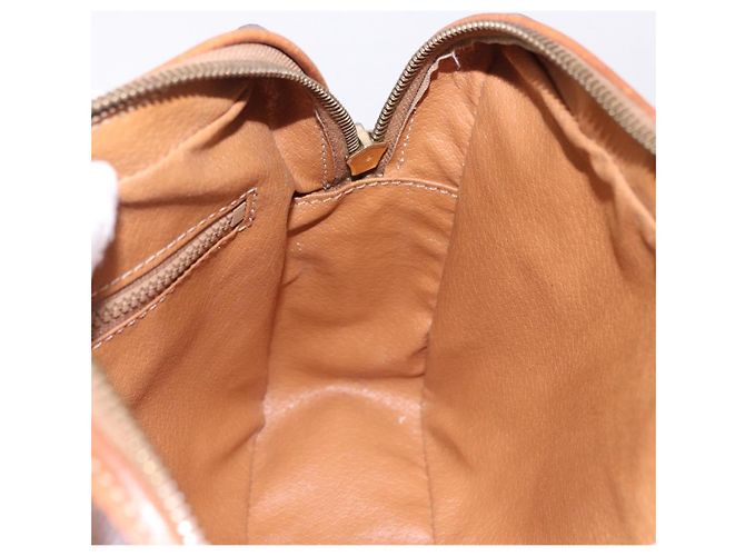 Céline CELINE Macadam Canvas Circle Shoulder Bag PVC Leather Brown Gold - vista 18