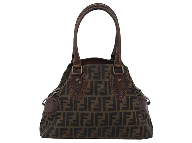 FENDI Zucca Canvas Hand Bag Brown 8BN157 - vista 2