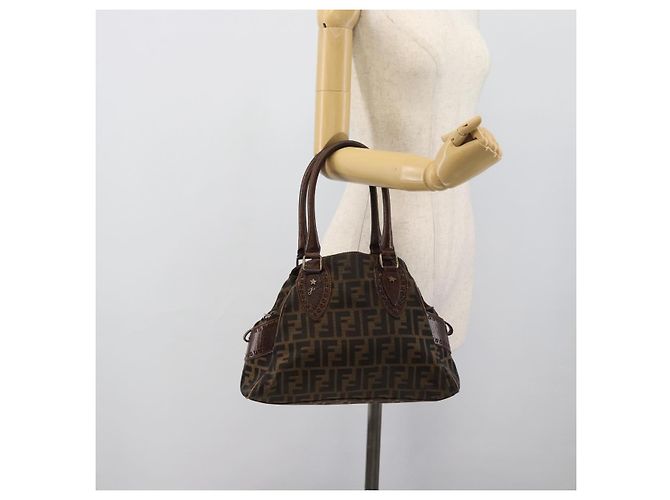 FENDI Zucca Canvas Hand Bag Brown 8BN157 - vista 22