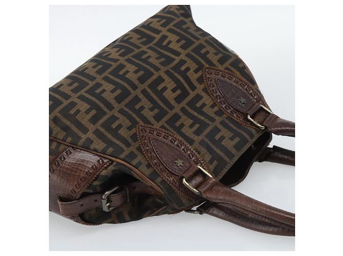 FENDI Zucca Canvas Hand Bag Brown 8BN157 - vista 6