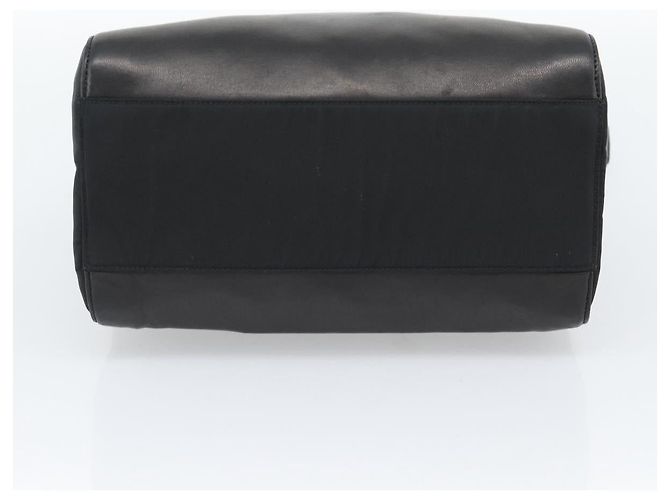 PRADA Bolso de hombro con cadena de piel negro y dorado - vista 5