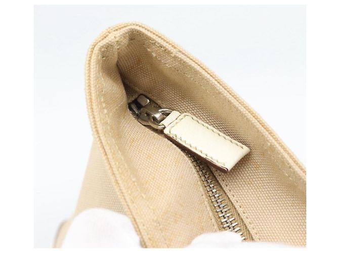 PRADA Tote Bag Canvas Beige Silver - vista 16