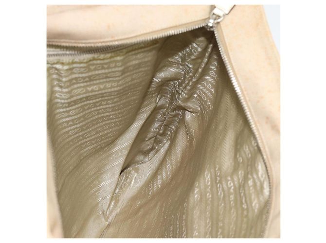 PRADA Tote Bag Canvas Beige Silver - vista 19