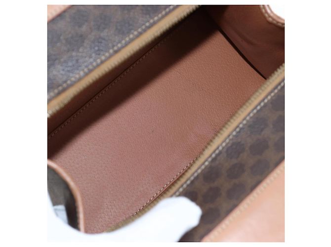 Céline CELINE Macadam Canvas Hand Bag PVC Leather Brown Gold - vista 17