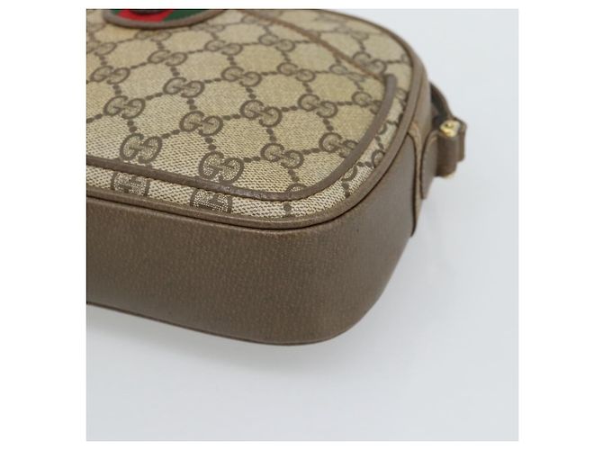 GUCCI GG Supreme Web Sherry Line Shoulder Bag PVC Beige Gold - Ansicht 10