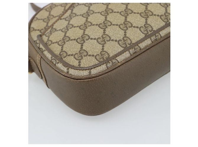 GUCCI GG Supreme Web Sherry Line Shoulder Bag PVC Beige Gold - Ansicht 11