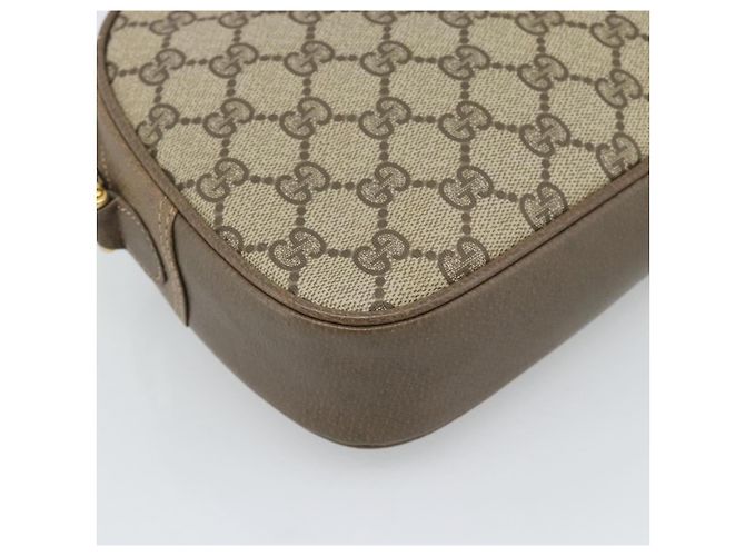 GUCCI GG Supreme Web Sherry Line Shoulder Bag PVC Beige Gold - Ansicht 13