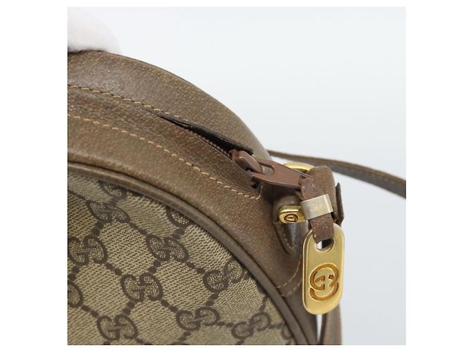 GUCCI GG Supreme Web Sherry Line Shoulder Bag PVC Beige Gold - Ansicht 14