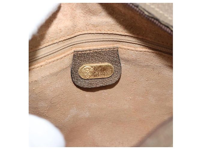 GUCCI GG Supreme Web Sherry Line Shoulder Bag PVC Beige Gold - Ansicht 15