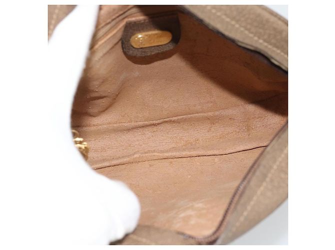 GUCCI GG Supreme Web Sherry Line Shoulder Bag PVC Beige Gold - Ansicht 16