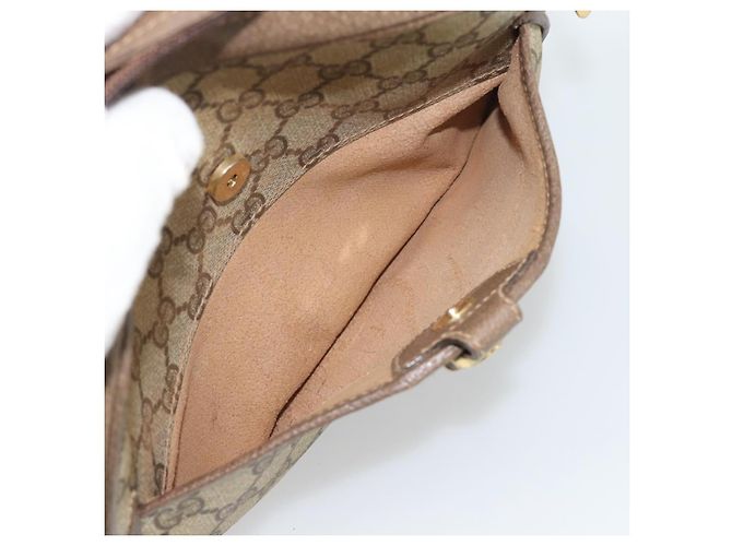 GUCCI GG Supreme Web Sherry Line Shoulder Bag PVC Beige Gold - Ansicht 21