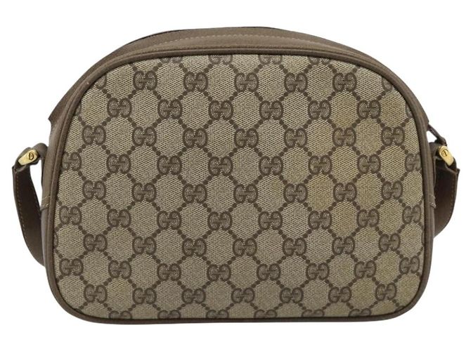 GUCCI GG Supreme Web Sherry Line Shoulder Bag PVC Beige Gold - Ansicht 3