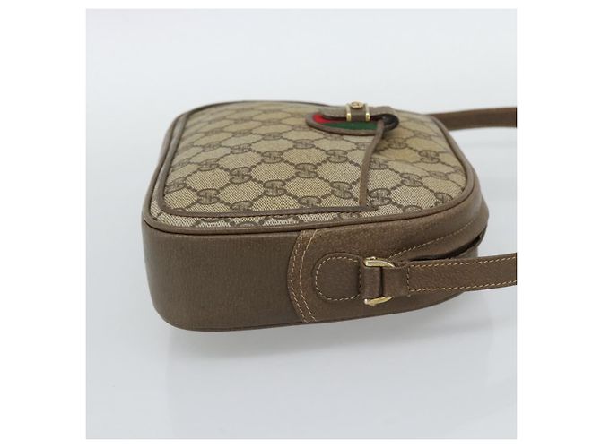 GUCCI GG Supreme Web Sherry Line Shoulder Bag PVC Beige Gold - Ansicht 5