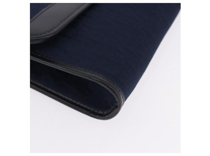 Christian Dior Trotter Canvas Chain Shoulder Bag Navy Gold - vista 10