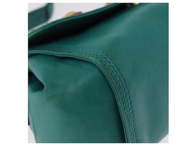 LOEWE Shoulder Bag Leather Green Gold - vista 10