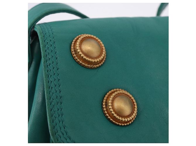 LOEWE Shoulder Bag Leather Green Gold - vista 18