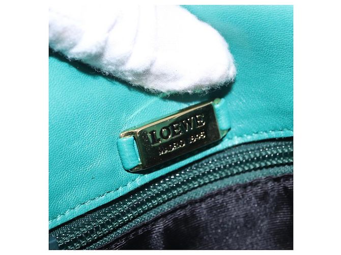 LOEWE Shoulder Bag Leather Green Gold - vista 21