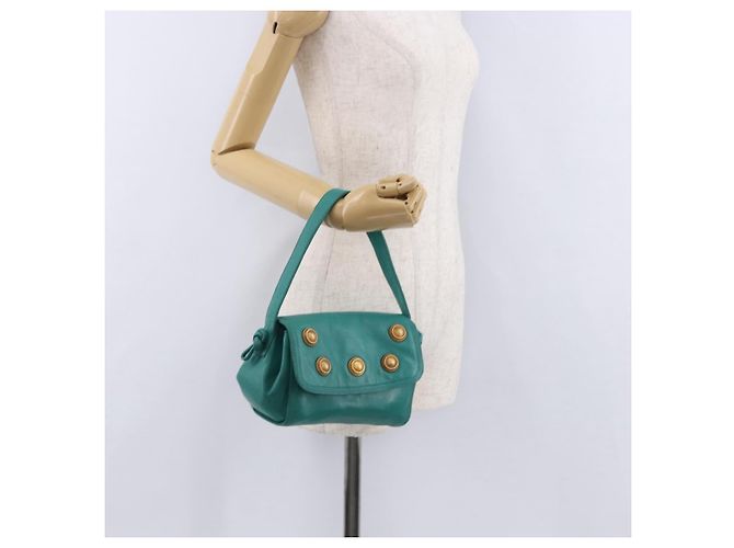 LOEWE Shoulder Bag Leather Green Gold - vista 29