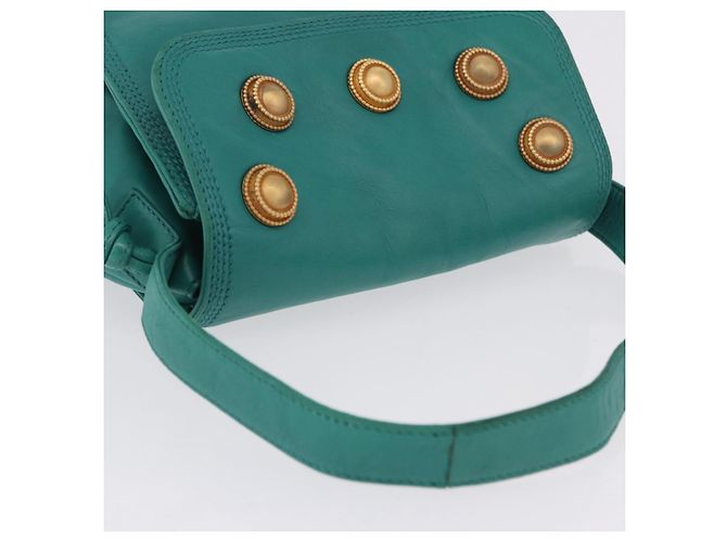 LOEWE Shoulder Bag Leather Green Gold - vista 7
