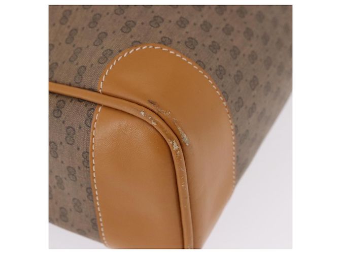 GUCCI Micro GG Supreme Tote Bag PVC Beige Gold - vista 10