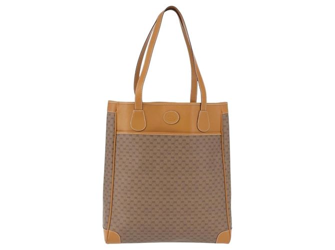 GUCCI Micro GG Supreme Tote Bag PVC Beige Gold - vista 2