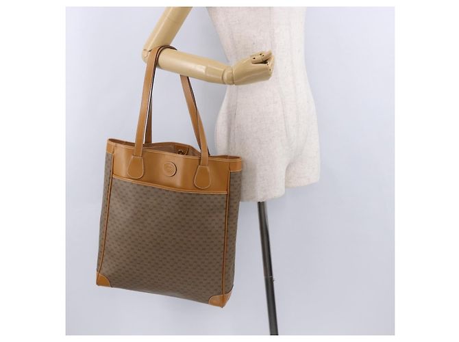 GUCCI Micro GG Supreme Tote Bag PVC Beige Gold - vista 21