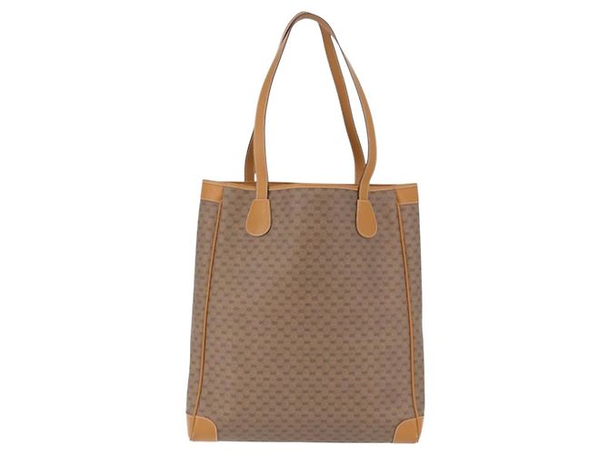 GUCCI Micro GG Supreme Tote Bag PVC Beige Gold - vista 3