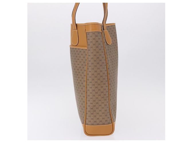 GUCCI Micro GG Supreme Tote Bag PVC Beige Gold - vista 4