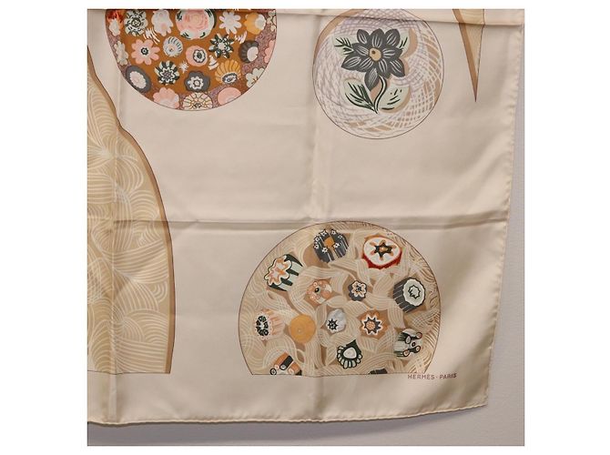 Hermès HERMES Carre 90 Scarf Silk Beige - vista 10