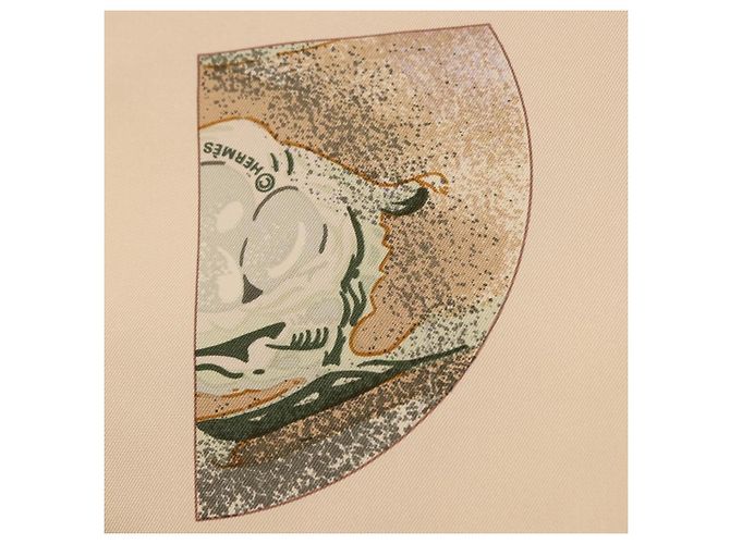Hermès HERMES Carre 90 Scarf Silk Beige - vista 11