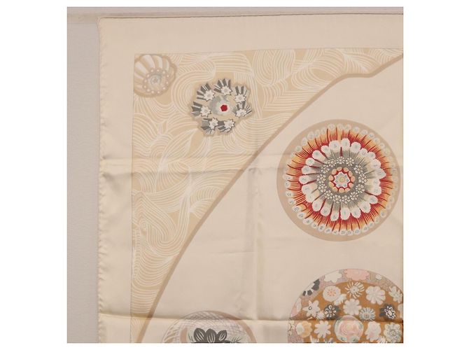 Hermès HERMES Carre 90 Scarf Silk Beige - vista 13