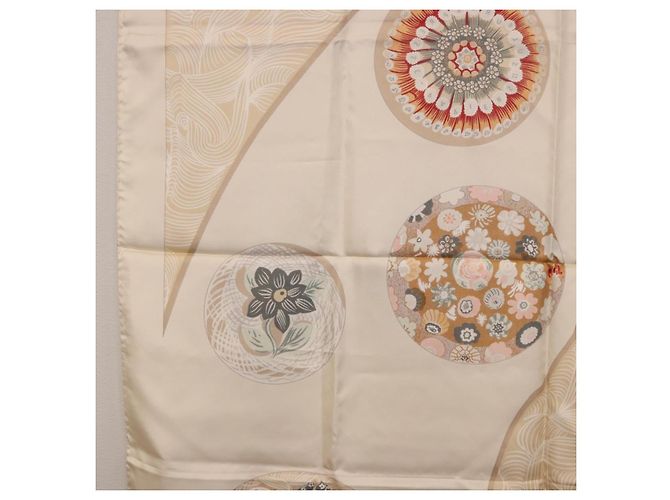 Hermès HERMES Carre 90 Scarf Silk Beige - vista 16