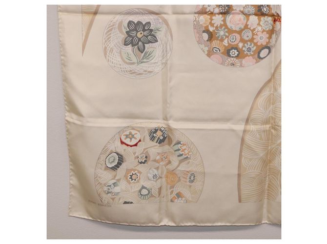 Hermès HERMES Carre 90 Scarf Silk Beige - vista 19
