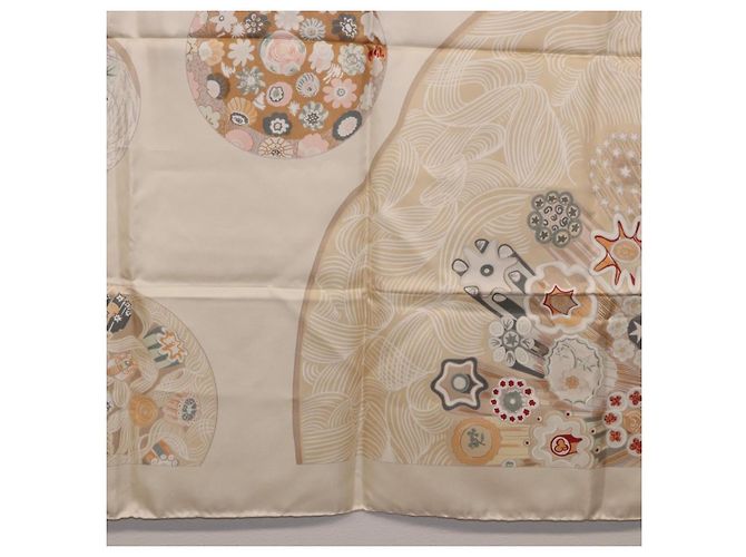 Hermès HERMES Carre 90 Scarf Silk Beige - vista 20