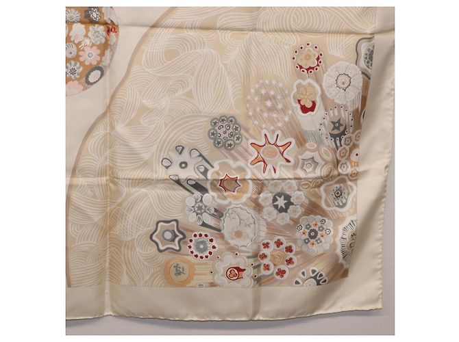 Hermès HERMES Carre 90 Scarf Silk Beige - vista 21