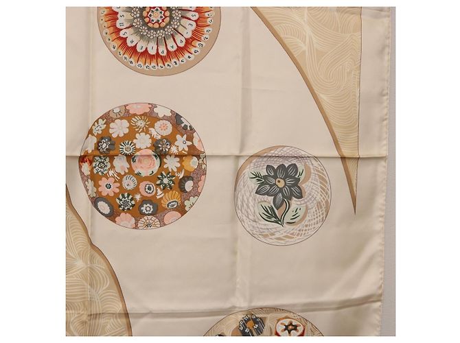 Hermès HERMES Carre 90 Scarf Silk Beige - vista 7