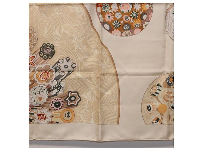 Hermès HERMES Carre 90 Scarf Silk Beige - vista 9