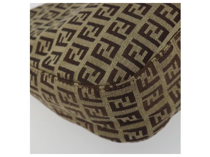 FENDI Zucchino Canvas Hand Bag Beige Gold - vista 11