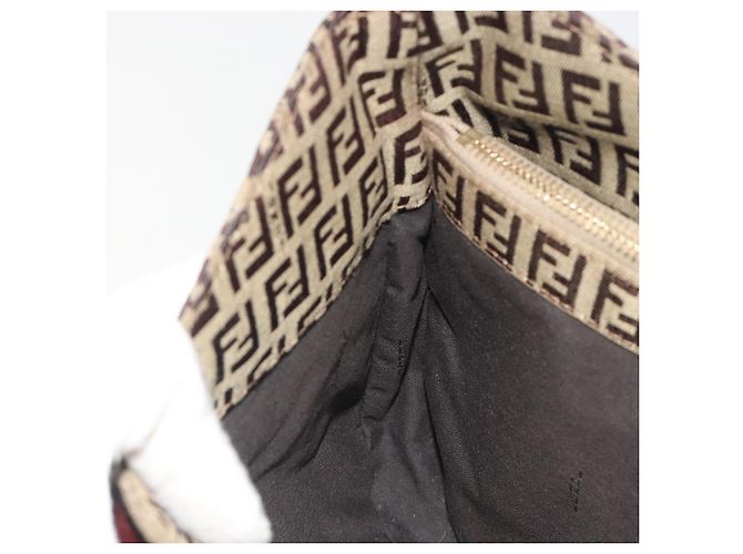 FENDI Zucchino Canvas Hand Bag Beige Gold - vista 19