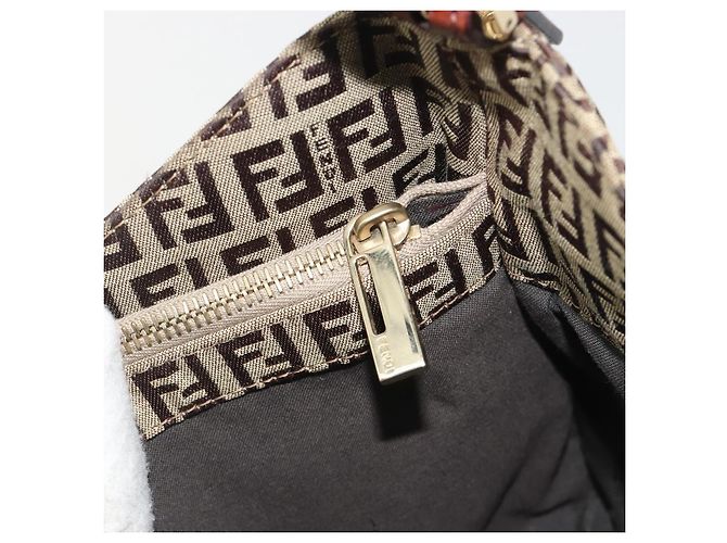 FENDI Zucchino Canvas Hand Bag Beige Gold - vista 21