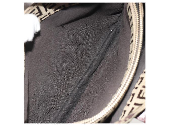 FENDI Zucchino Canvas Hand Bag Beige Gold - vista 23