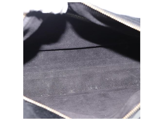 CHANEL Choco Bar Hand Bag Cotton Black Gold CC - vista 16