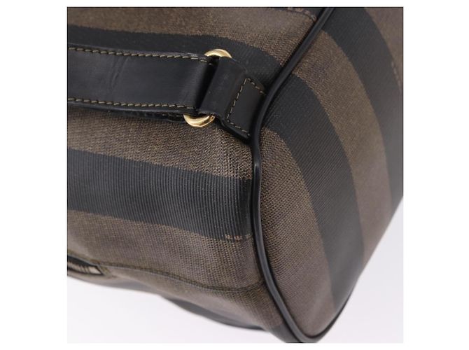 FENDI Pecan Canvas Backpack PVC Black Brown - vista 14