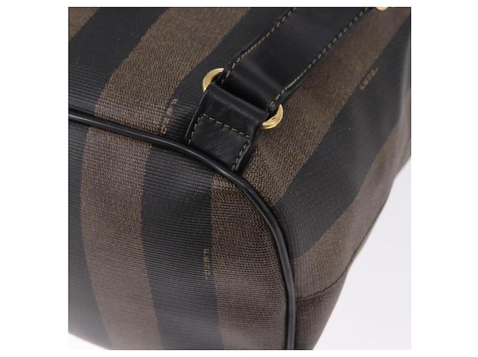 FENDI Pecan Canvas Backpack PVC Black Brown - vista 15