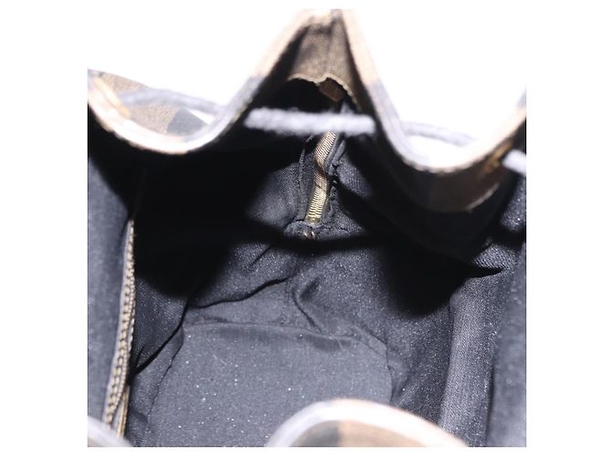 FENDI Pecan Canvas Backpack PVC Black Brown - vista 23