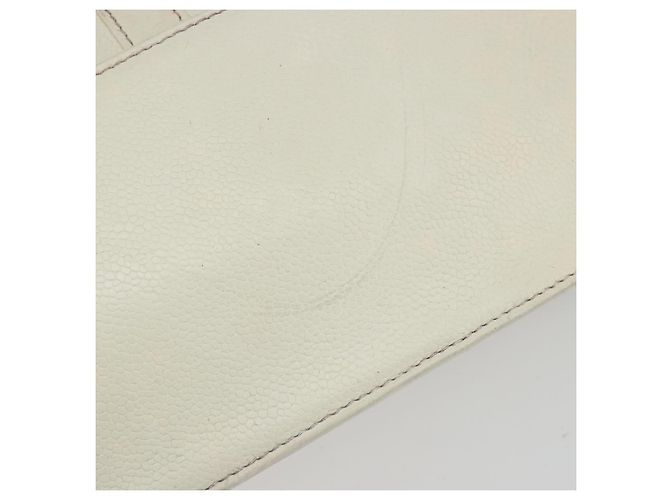 CHANEL Hand Bag Leather White Silver CC - view 14